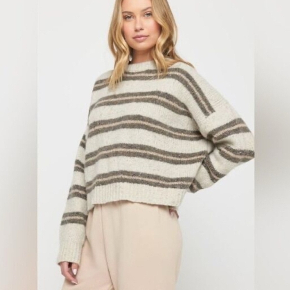Spiritial Gangster Anthropology Stripe Sweater Size Small